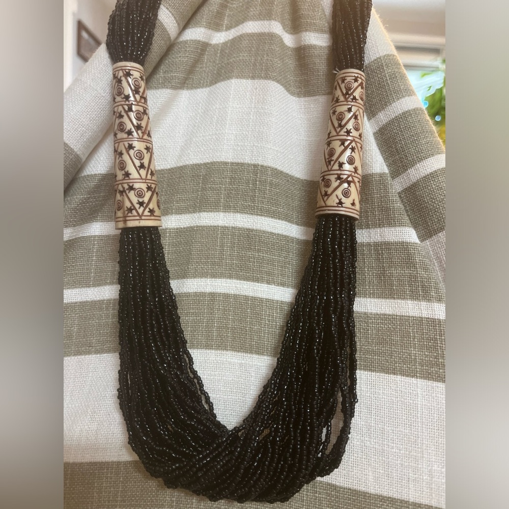 NWT From Nepal Handmade Beads Statement Necklace Made by Nepalese Artisans
